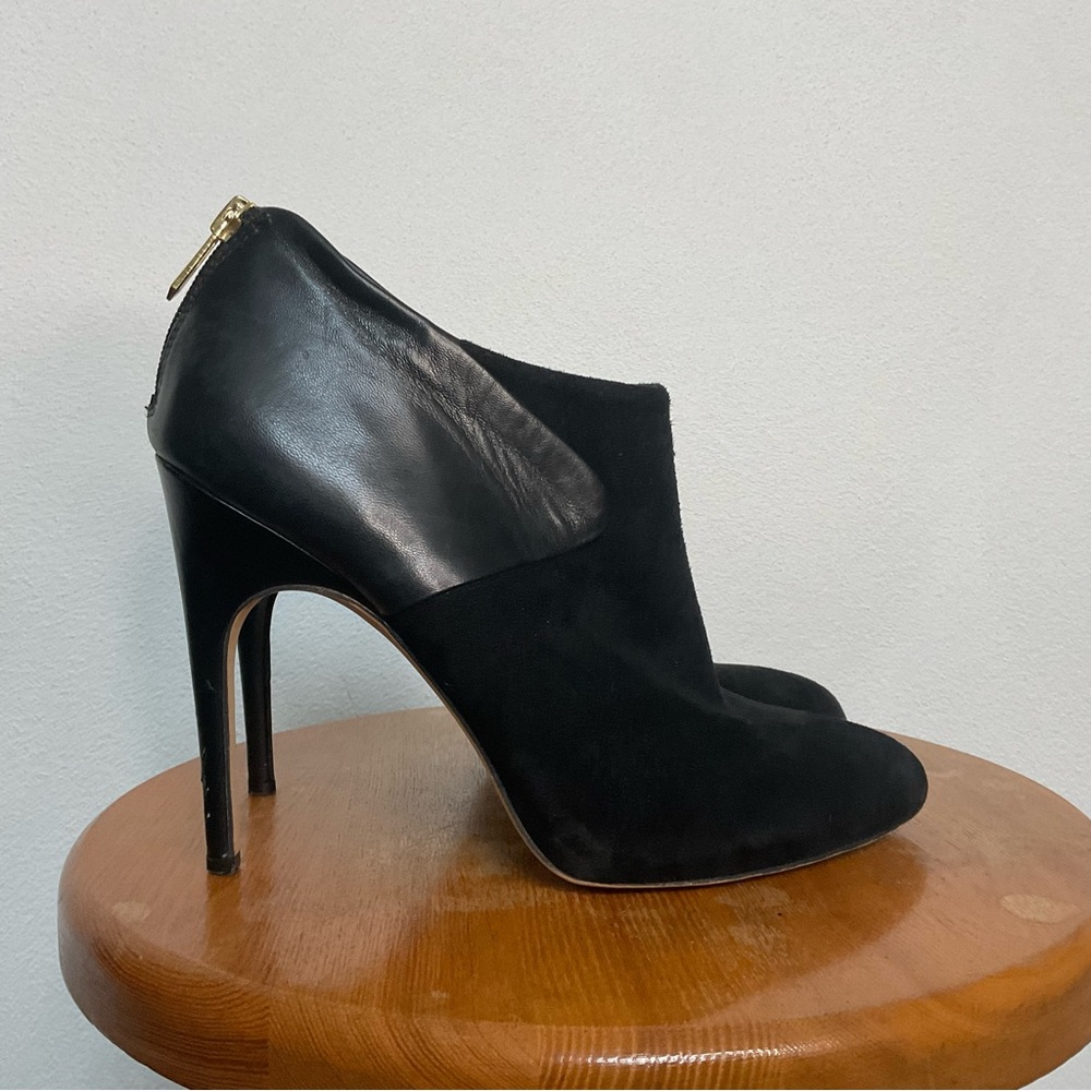 Sam Edelman Black Suede Stilleto Zip Up Ankle Booties Size 7 Event Formal Winter